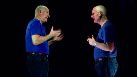 Journalist Nick Glass meets a hologram of himself