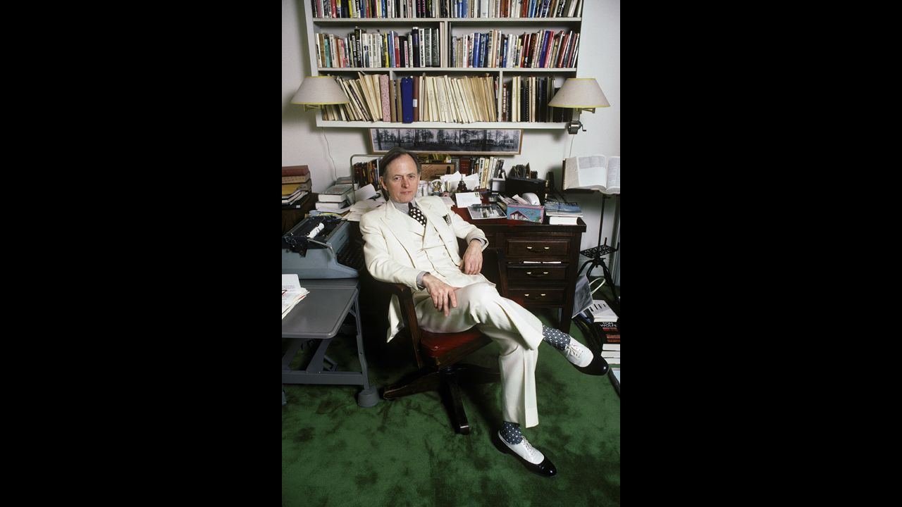 Tom Wolfe, author of the best-selling book "The Electric Kool-Aid Acid Test," is seen during a portrait session at his New York home in 1988.