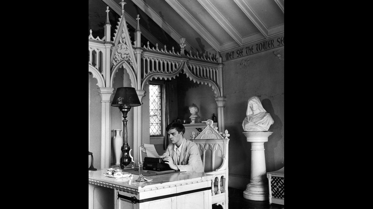 Truman Capote, author of "In Cold Blood," "Breakfast at Tiffany's" and other classics, works on his first novel in 1946.