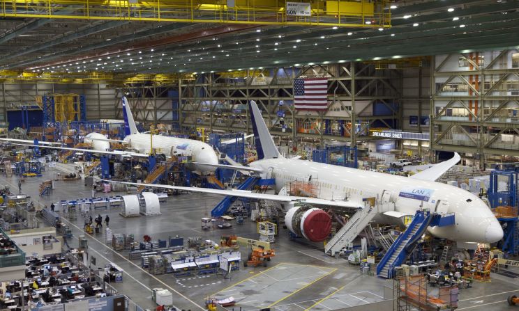 Boeing offers a <a href="index.php?page=&url=http%3A%2F%2Fwww.boeing.com%2Fboeing%2Fcommercial%2Ftours%2Findex.page" target="_blank" target="_blank">public tour </a>of its assembly plant in Everett, Washington. It's the largest building in the world by volume, covering <a href="index.php?page=&url=http%3A%2F%2Fwww.boeing.com%2Fboeing%2Fcommercial%2Ftours%2Fgw.page%3F" target="_blank" target="_blank">98.3 acres. About 110,000 visitors tour the factory every year</a>.