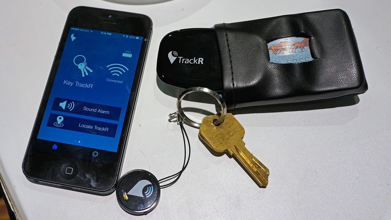 TrackR devices can be attached to keys or electronics or slipped into a wallet and then tracked from up to 100 feet away. 