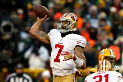 San Francisco quarterback Colin Kaepernick eschewed such measures, playing without gloves and in short sleeves as he led his team to a 23-20 win. Kaepernick grew up in Wisconsin and was a childhood Packers fan.