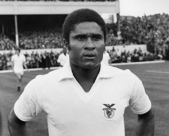 Born in Mozambique, which was under Portuguese rule at the time, Eusebio moved to Lisbon to play for Benfica. It was there that he won 11 league titles,five national cups and the 1962 European Cup. He scored 733 goals in 745 matches.