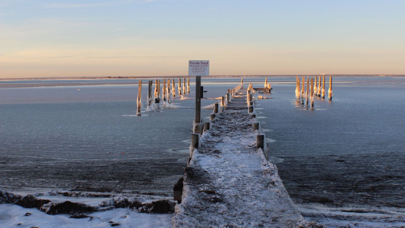 The frigid weather inspired photographer Tanya Fuchs to take her camera out around her neighborhood in Fire Island, New York, on Saturday, January 4.  