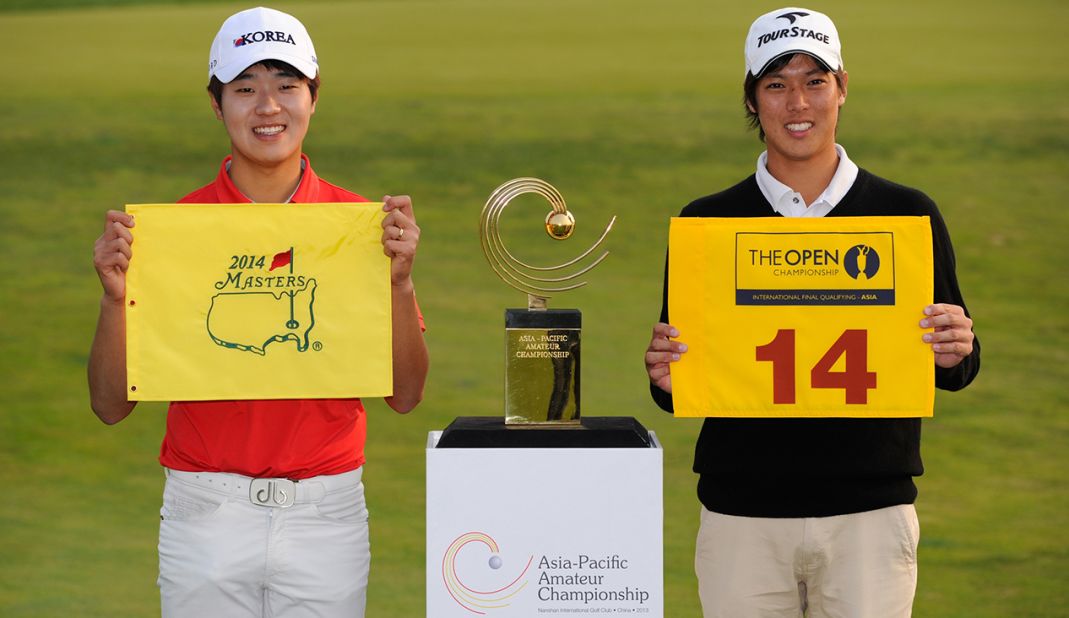 Asia-Pacific Amateur winner Lee Chang-woo is headed for the 2014 Masters, with Japan's runner-up Hideki Matsuyama joining him in final qualifying for the British Open.