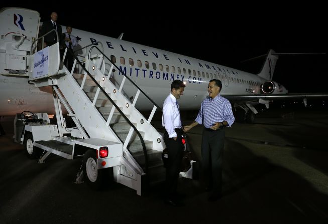 A DC-9 took part in the 2012 election. GOP presidential nominee Mitt Romney, right, trusted one to ferry his running mate, Paul Ryan, from stump speech to stump speech. The plane Ryan flew was built in 1970, the same year that Ryan was born.