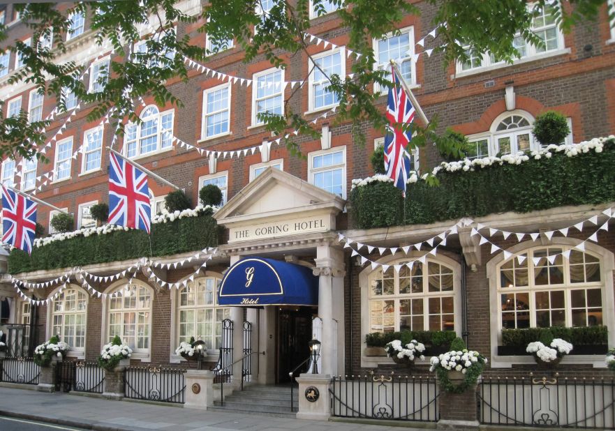 The Goring is where Kate Middleton spent the night before marrying Prince William and becoming the Duchess of Cambridge. Its other claim to fame is being the world's first hotel to offer en-suite bathrooms, heating and air-conditioning. 