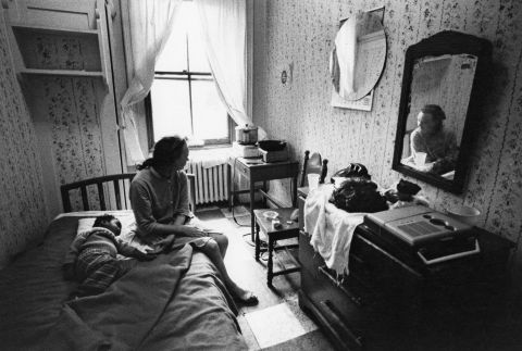 In 1971, a woman and child rest in their room at a New York City hotel for people living on welfare. Johnson's programs significantly reduced the poverty rate during his time in office, but it was still in the double digits (12.1%) when he left in 1969.