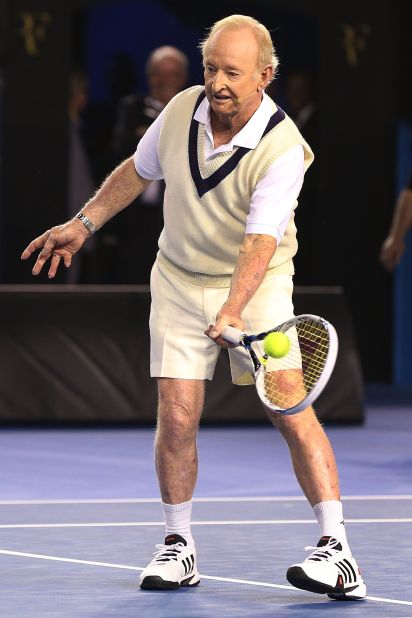 Laver may not be as agile as he once was, but world No. 6 Federer was delighted to be able to take to the court with one of his heroes.