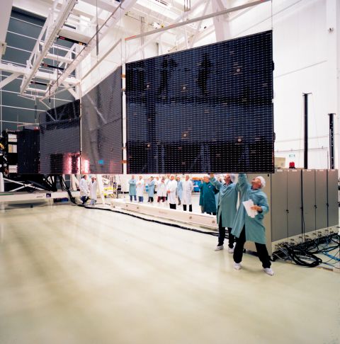 Rosetta has massive solar wings to power the spacecraft. They were unfurled and checked out at the European Space Agency's test facilities before being packed up for liftoff.