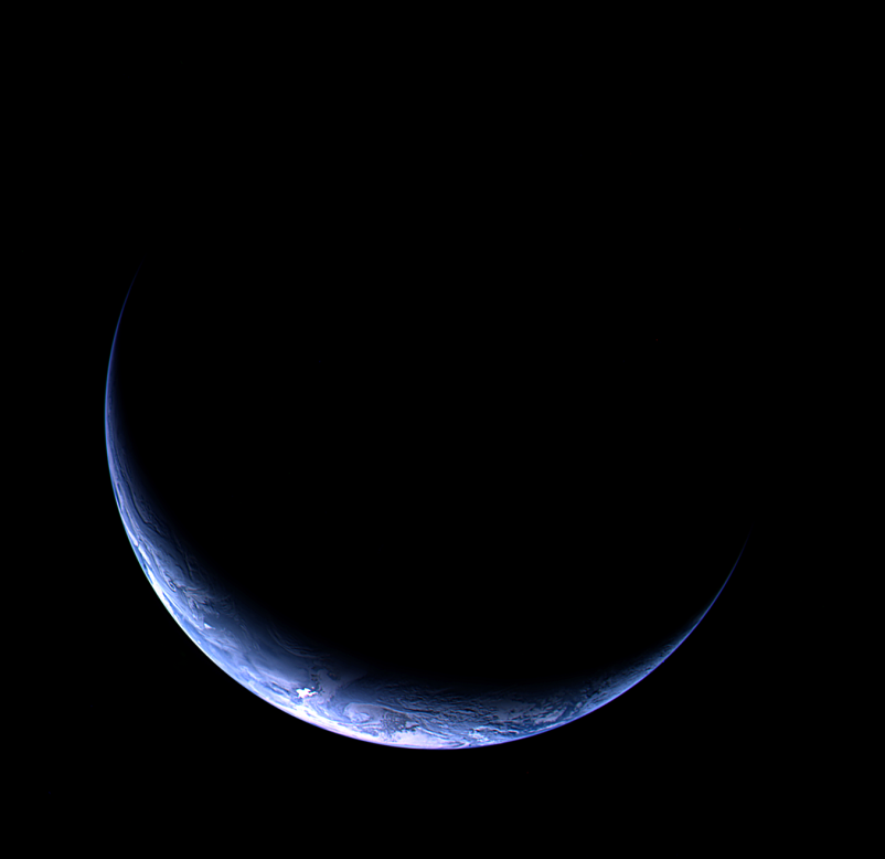 Rosetta snapped this image of Earth in November 2009. The spacecraft was 393,328 miles from Earth. 