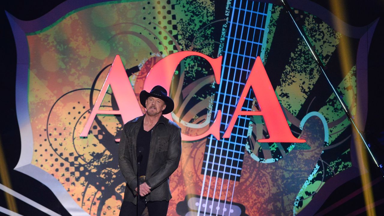 Trace Adkins co-hosts the American Country Awards 2013 at the Mandalay Bay Events Center in December 2013 in Las Vegas, Nevada. 