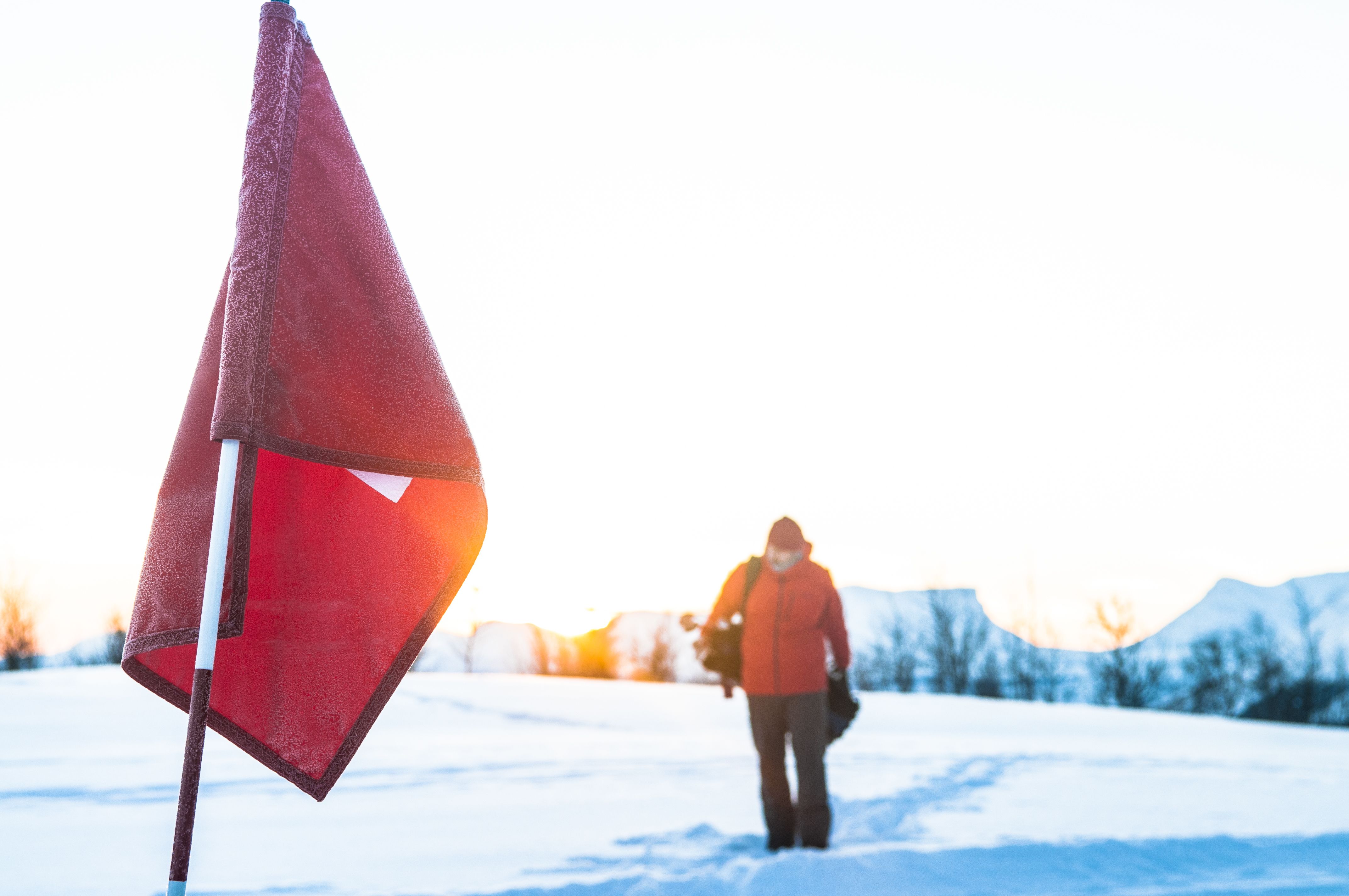Located 250 kilometers (155 miles) inside the Arctic Circle, the nine-hole layout at Börkliden follows the path of a grass course underneath which can be played during the summer.  