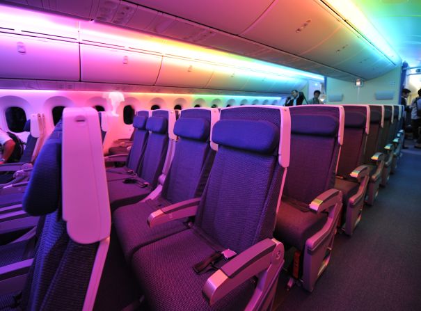 Singapore Airlines was another top-rated flier -- here economy-class seats on the Boeing 787 Dreamliner are shown. Last year was statistically the safest for flying since 1945. 