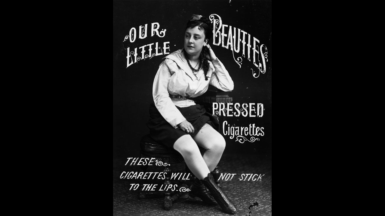 An advertisement for Our Little Beauties cigarettes, near the turn of the 20th century.