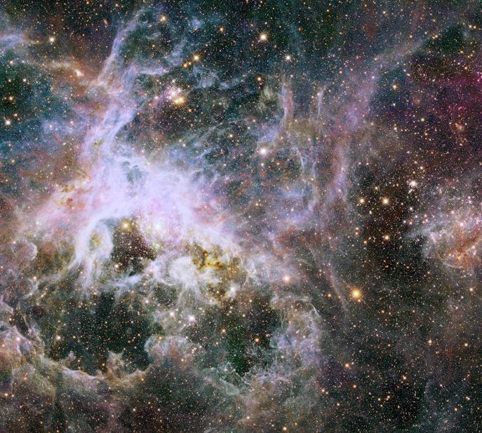 Hubble scientists say this is the best-ever view of the Tarantula Nebula, which is located in one of our closest galactic neighbors, the Large Magellanic Cloud.