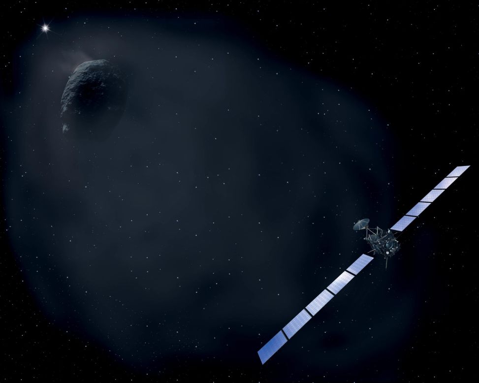 After taking pictures of Earth, Mars and asteroids, Rosetta was put into hibernation in May 2011 after it reached the outer part of the solar system. Mission managers woke it January 20, 2014.