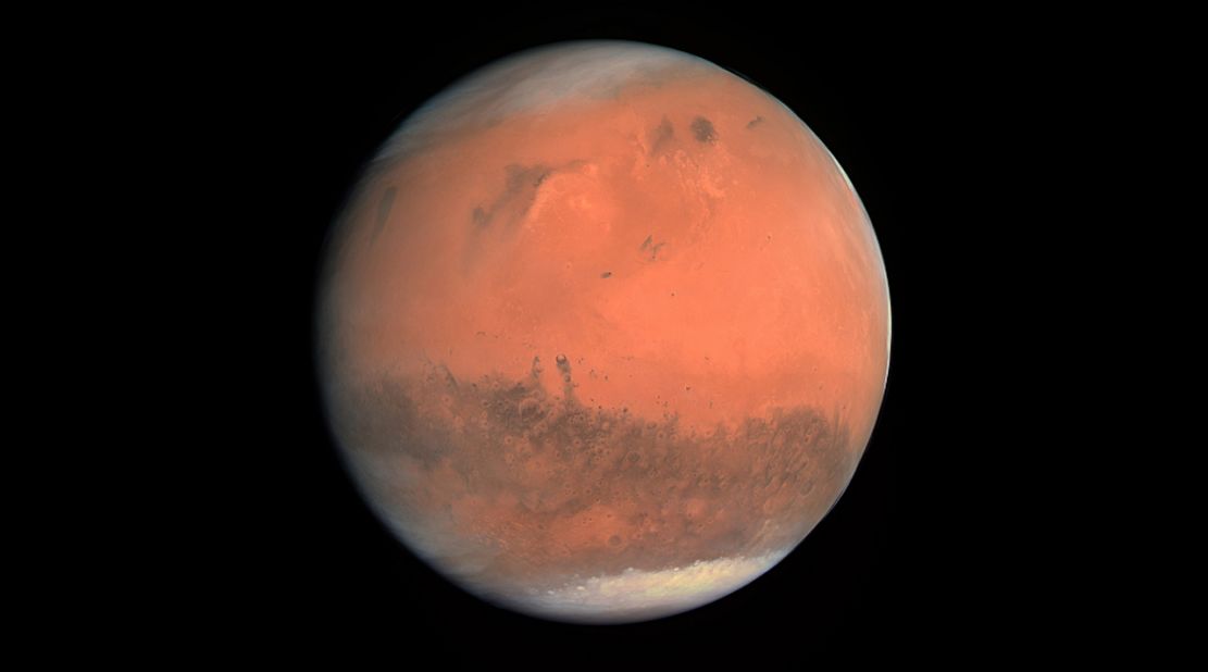 Rosetta took this image of Mars as it looped through the solar system.