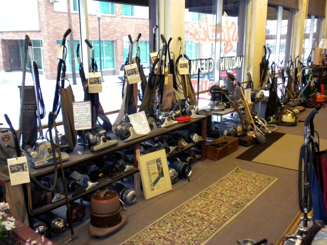 Take a look at the cleaning implements of yesteryear at Stark's Vacuum Cleaner Museum.