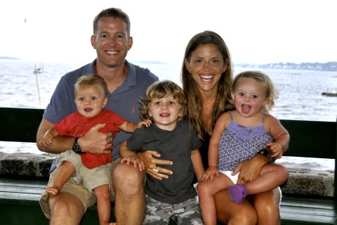 The Bowerman family enjoys a beach vacation in 2011.