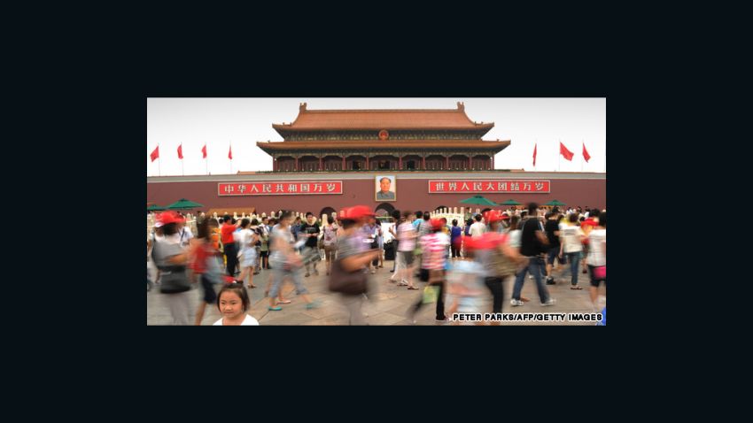 Tiananmen Square bustle in Beijing