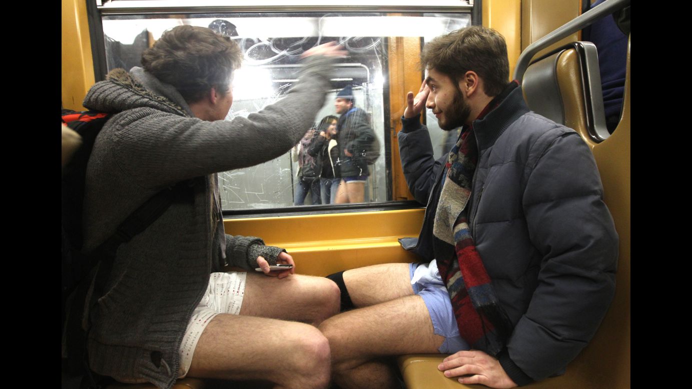 People shed pants for 'No Pants Subway Ride