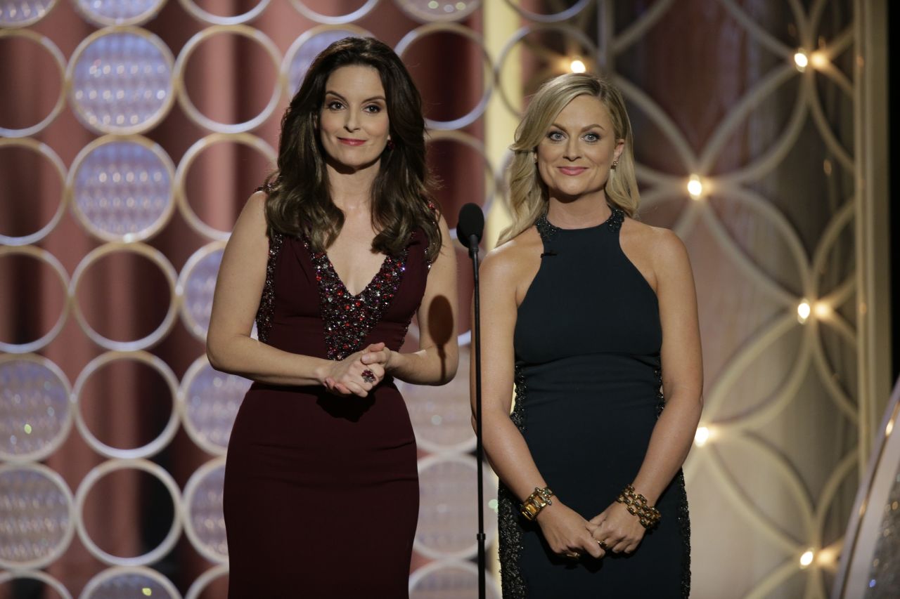 Fey and Poehler host the 2014 Golden Globe Awards. It was their second straight year hosting the event.