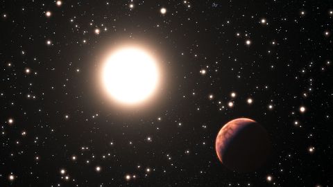 This illustration shows one of the three newly discovered planets in the star cluster Messier 67. 