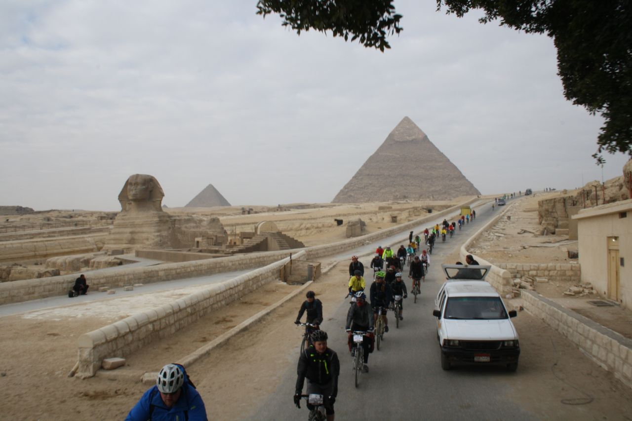 All previous Tour d'Afrique races have set out from Cairo, but this year the Egyptian capital was deemed too dangerous. (Pictured, 2013 Tour)