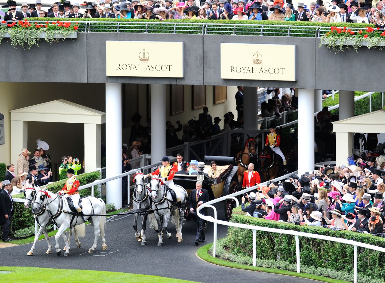 Queen Elizabeth II is patron of Royal Ascot and, as an avid racing enthusiast and owner, makes regular appearances at the famous British meeting in mid-June. 