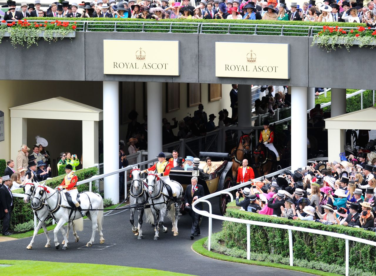 Queen Elizabeth II is patron of Royal Ascot and, as an avid racing enthusiast and owner, makes regular appearances at the famous British meeting in mid-June.