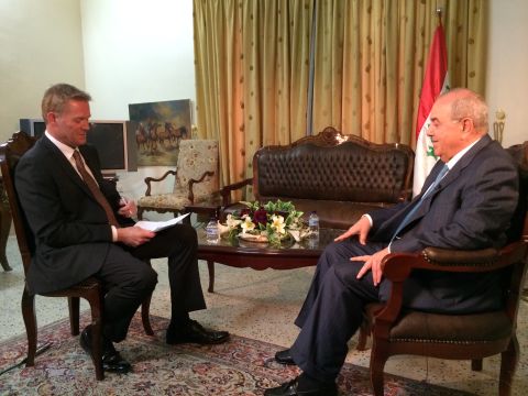 Former interim Prime Minister Ayad Allawi, seen here in an interview with Holmes, became Iraq's first head of government following the overthrow of the Saddam Hussein regime. Allawi spoke to CNN about the current government and the sectarian violence among ethnic and religious groups in Iraq.