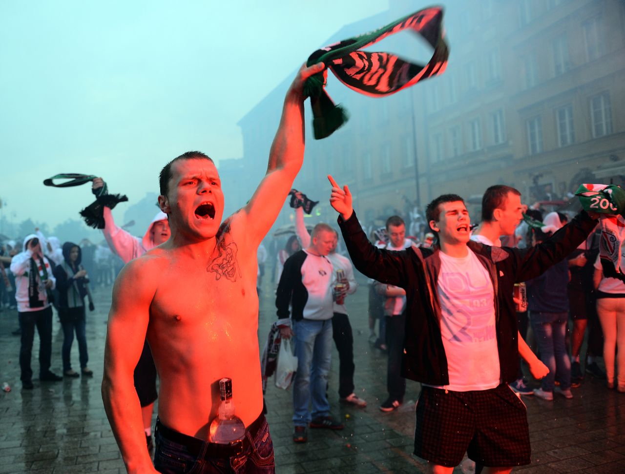 Legia Warsaw fans have been in trouble on countless occasions for racism and anti-Semitism, including at a home game against Israeli side Hapoel Tel Aviv in 2011.