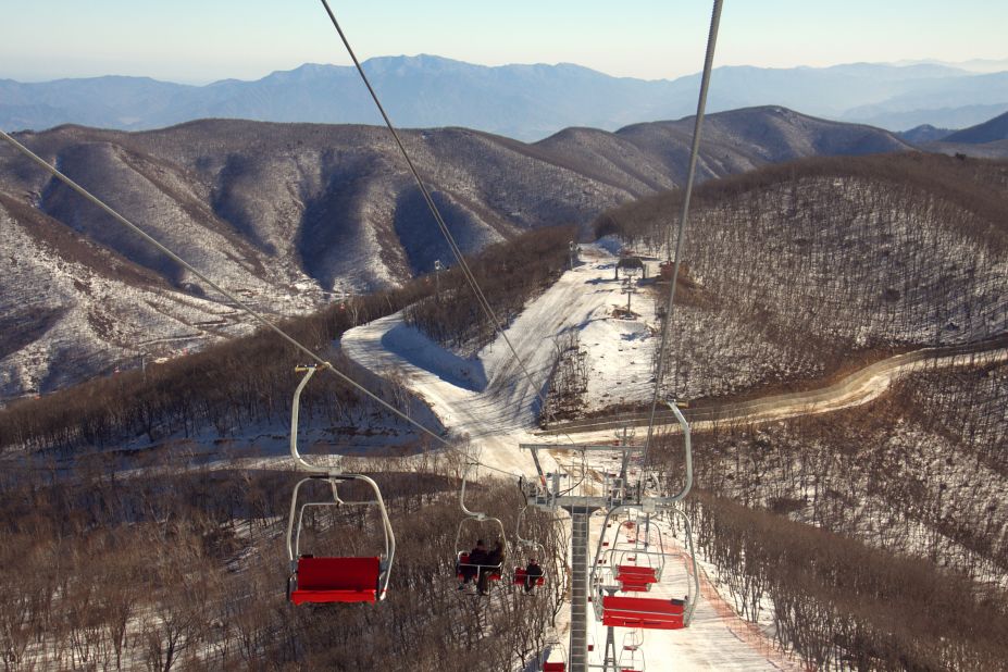 Simon Cockerell of Beijing-based tour company, Koryo Tours, took these images after being invited to the newest ski resort in North Korea.