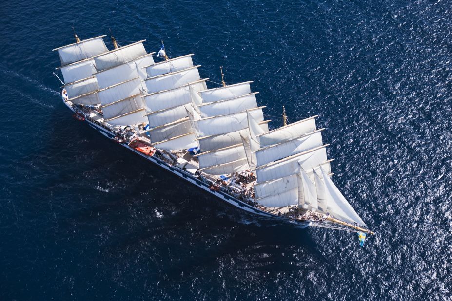 Passengers on Royal Clipper's trans-Atlantic crossings are committed to seafaring: the journey involves 10 consecutive days without landfall. They also tend to be avid readers, the tall ship company says.