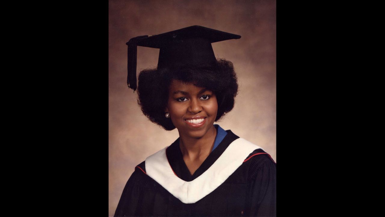 Obama graduated from Princeton University in 1985. She received a bachelor's degree in sociology and minored in African-American studies.