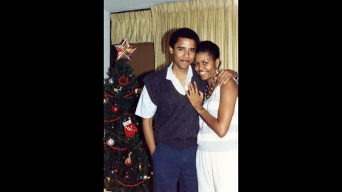 She met Barack Obama when she was assigned to be his mentor at Sidley & Austin, a Chicago law firm. Here, the two pose for a photo in Hawaii in 1989.