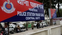 A sign for the Pahar Ganj Police station is seen in New Delhi on January 15, 2013, one day after a Danish tourist visiting India was allegedly raped on January 14. A Danish woman was gang-raped in the Indian capital after getting lost and asking a group of men for directions, police and reports said on January 15, the latest high-profile case of sexual assault against women in the country. AFP PHOTO/SAJJAD HUSSAINSAJJAD HUSSAIN/AFP/Getty Images