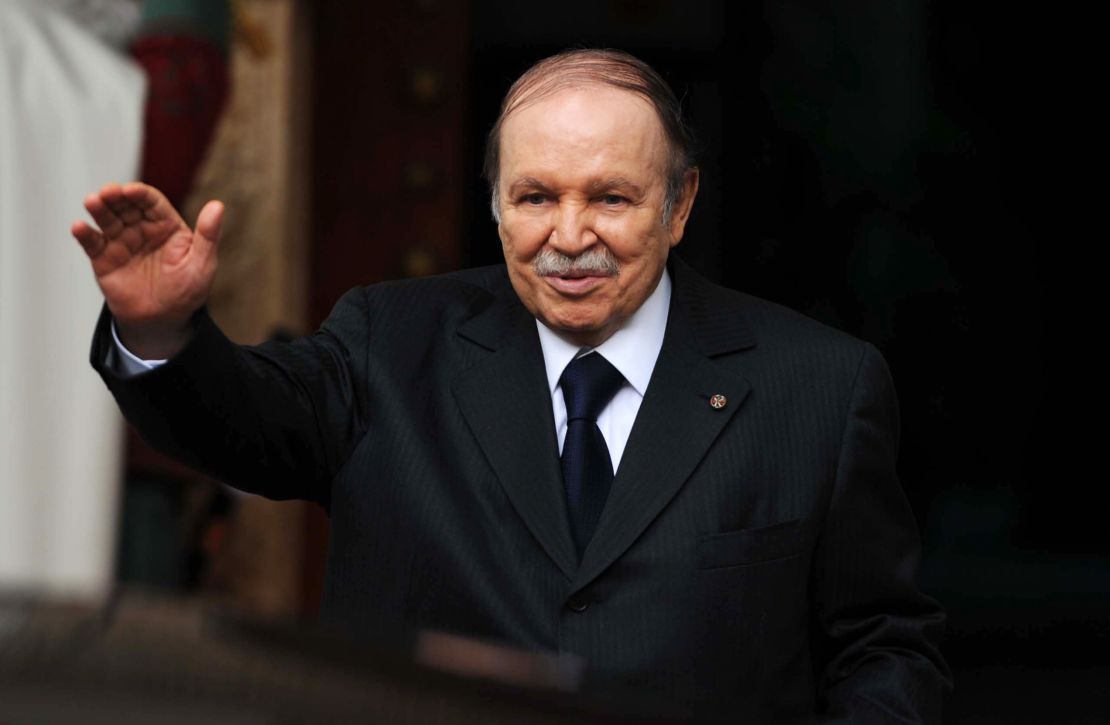 President Bouteflika pictured in 2013 before suffering a stroke.