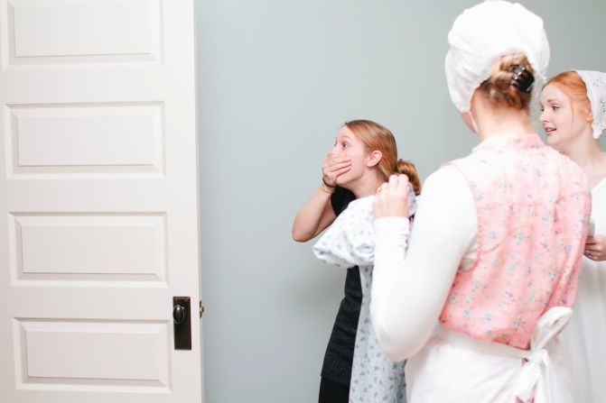 "Mr. Bingley has returned to Netherfield at last," her sister said, quoting  Austen's novel as Albert walked through the door. The 23-year-old was met with a Regency dress and a script. "I was not aware of what was being said in the next few minutes," she told CNN. "I was shocked."
