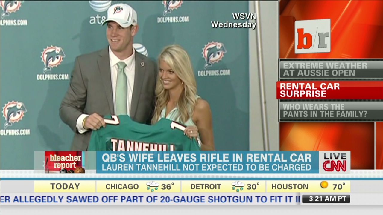 Dolphin QB wife's car rental controversy