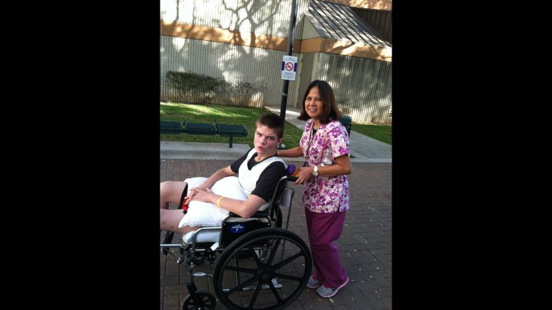 Grant Virgin and a nurse. Forty-eight hours after receiving high-dose fish oil, he called his mother in the middle of the night and had a conversation with her.