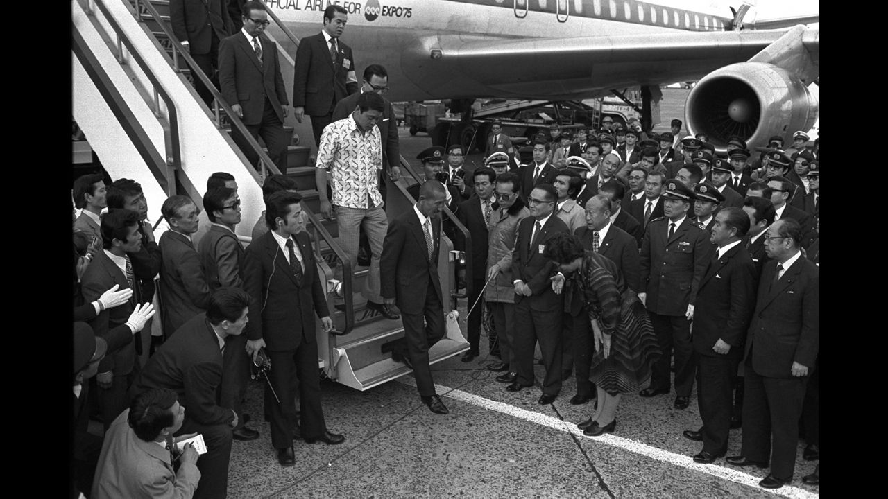 The former intelligence officer returns to Japan, landing at Tokyo International Airport in March 1974. He was 52 years old.