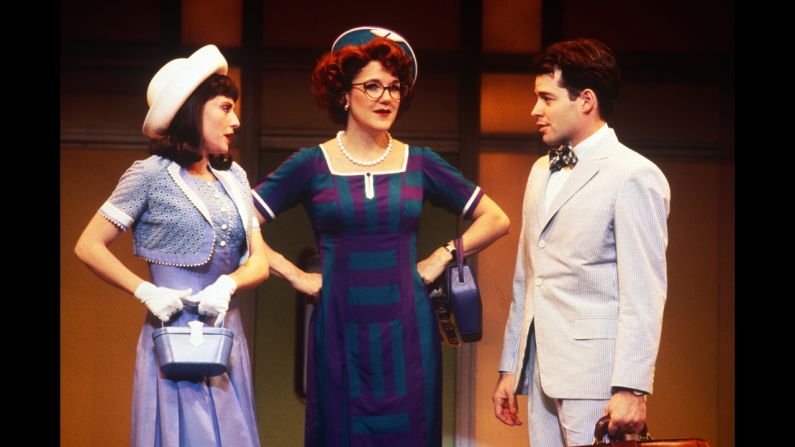 Before assuming the famous role of Ferris Bueller, Matthew Broderick, right, began his acting career onstage. He won a Tony award in 1983 for playing Eugene Jerome in Neil Simon's "Brighton Beach Memoirs." He won his next Tony in 1995 for "How to Succeed in Business Without Really Trying," in which he starred alongside Megan Mullally, left, and Victoria Clark.