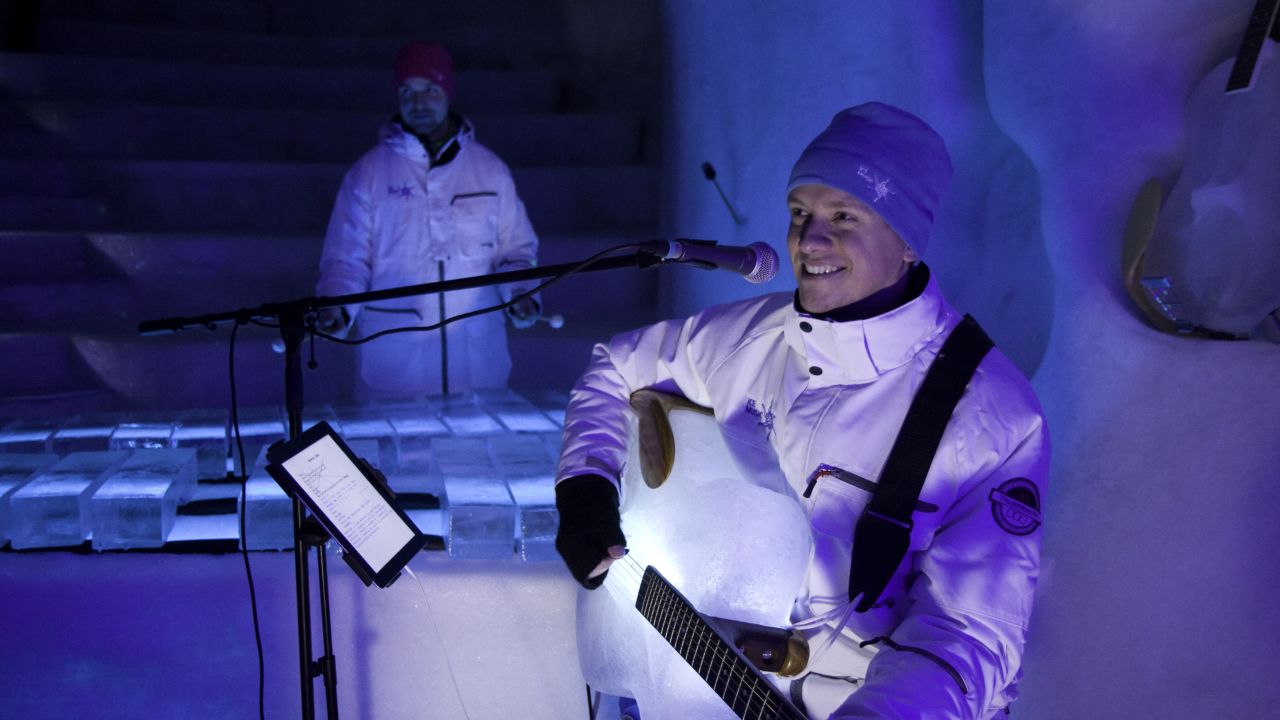 "Ice makes a sharper sound than wood," says creator.