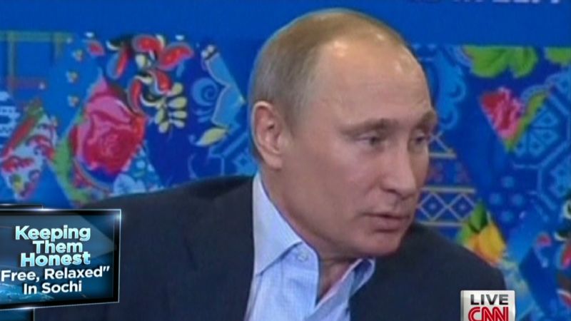 Putin speaks on welcoming gays in Sochi