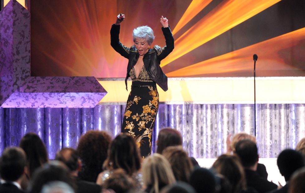 Rita Moreno accepts this year's Screen Actors Guild Life Achievement Award. "It's early in the third act of my life," the 82-year-old Moreno said.