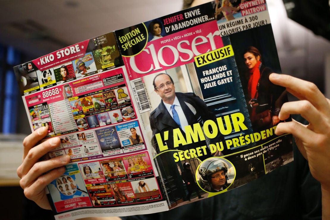 The French magazine Closer exposed President Francois Hollande's affair with actress Julie Gayet.