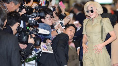  Lady Gaga poses for Japanese fans while promoting her latest album 'ARTPOP' in November.