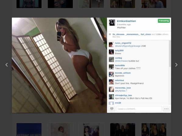Casi cuatro meses después de dar a luz a North West, Kardashian publicó una foto de su cuerpo postparto. Luego de ver esta foto en Instagram, Kanye West tuiteó "DIRIGIÉNDOME A CASA AHORA".